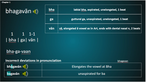 VASA's Sanskrit Pronunciation Audio Learning Guide for the Bhagavad Gita Comes Alive