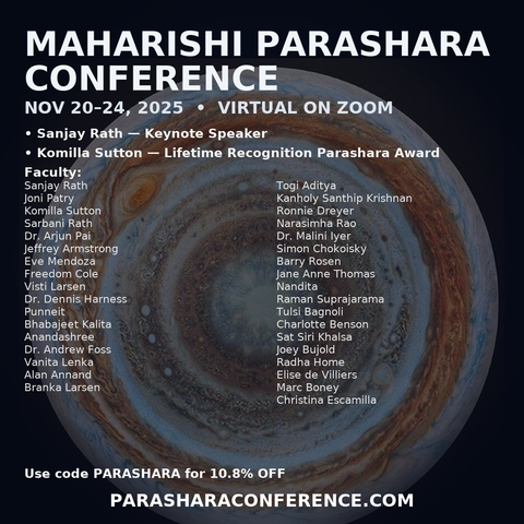 Nov 20-25, 2025 | MAHARISHI PARASHARA CONFERENCE registration link below